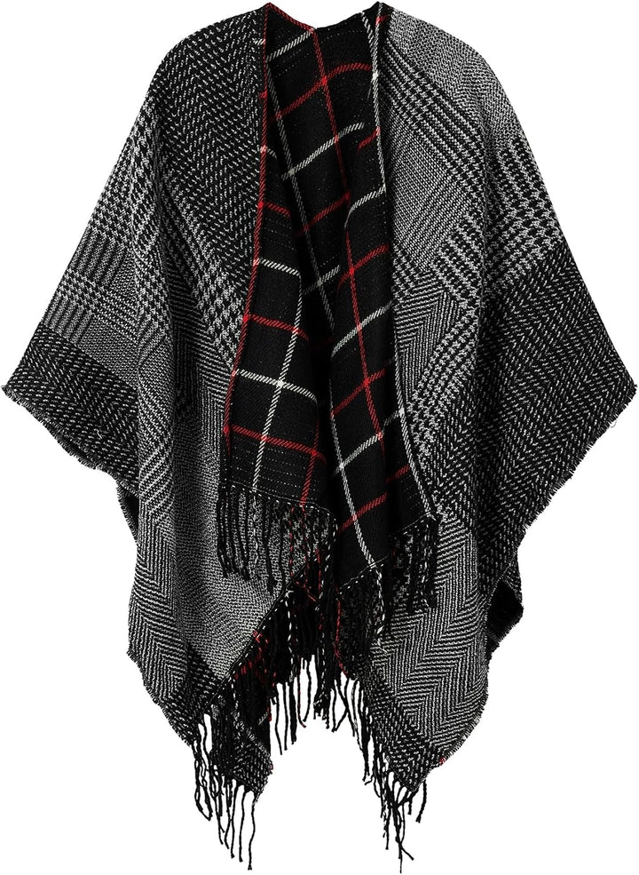 Desigual Women's Poncho PICTURAES Paris, Black, One Size