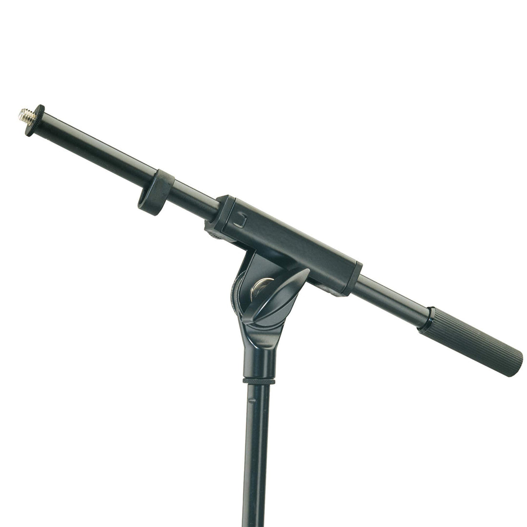 K&M 21160 Schwenkarm Schwarz – 39,5 cm kurzer Galgen - mit 3/8“ Gewindeanschluss, geräuschlos verste