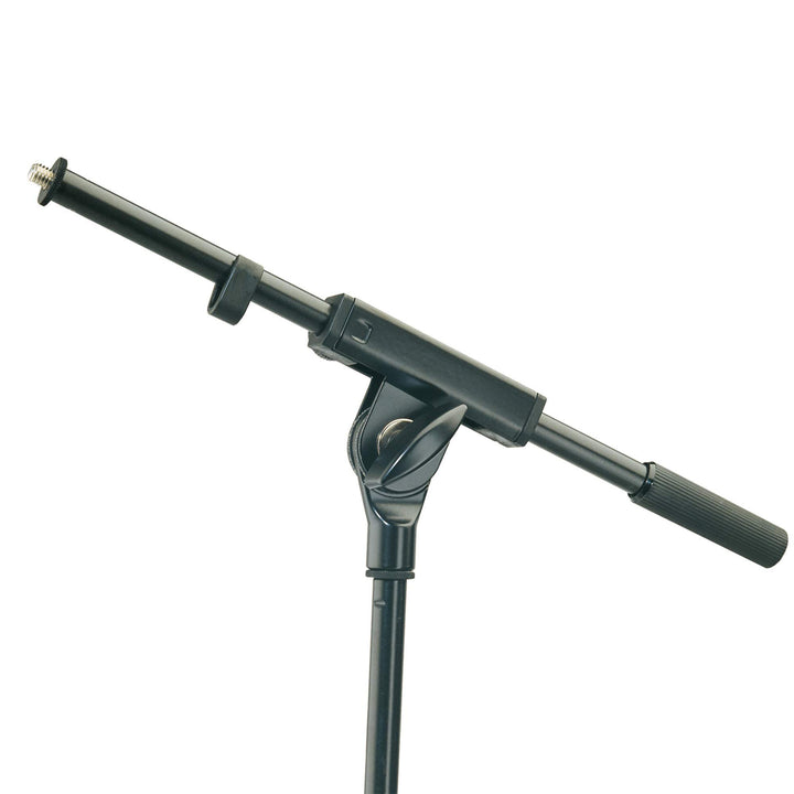 K&M 21160 Schwenkarm Schwarz – 39,5 cm kurzer Galgen - mit 3/8“ Gewindeanschluss, geräuschlos verste