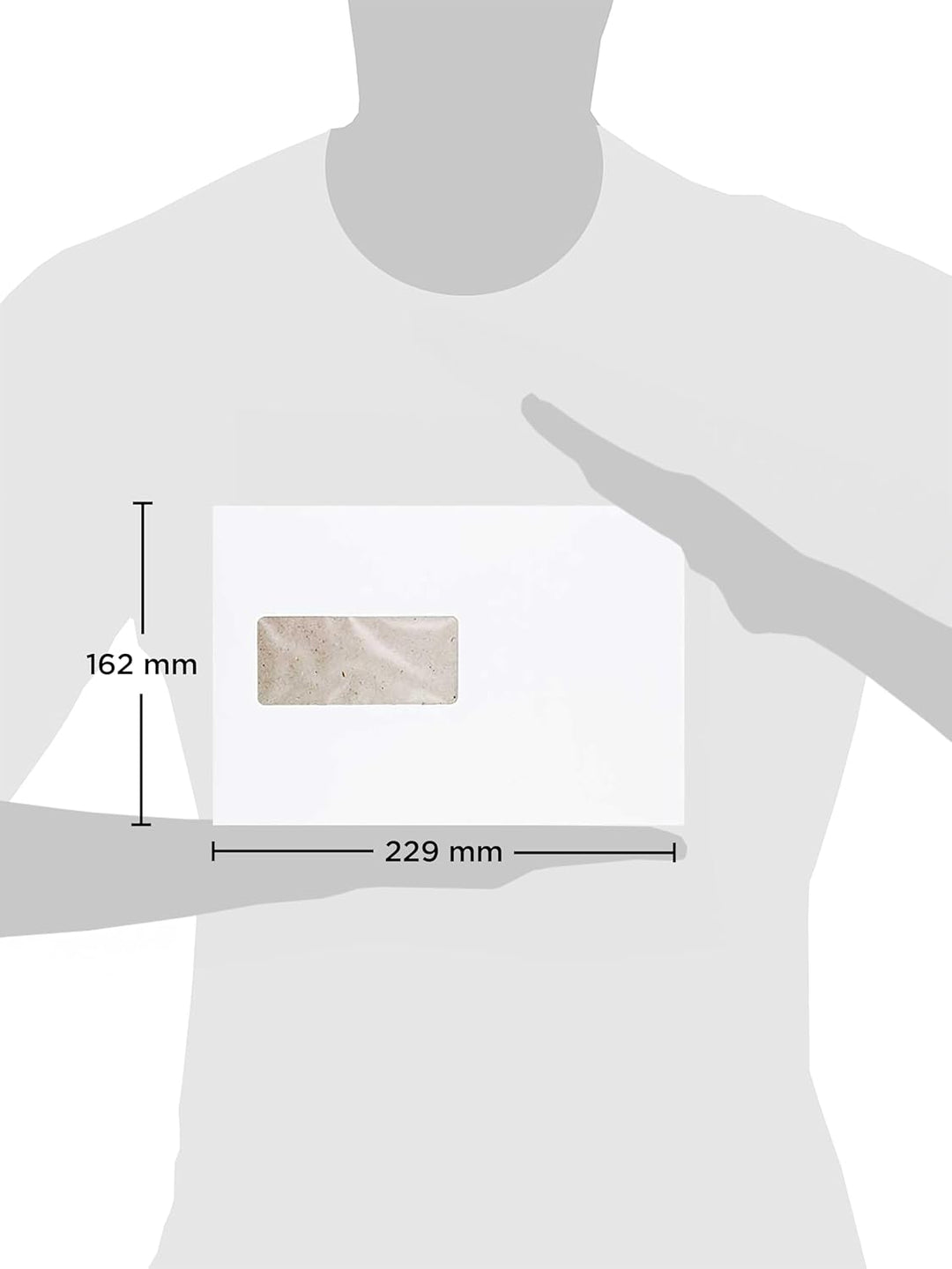Blake Purely Packaging 51901W Versandtasche Mit Papprückwand Haftklebung Mit Fenster Weiss C5 229 x