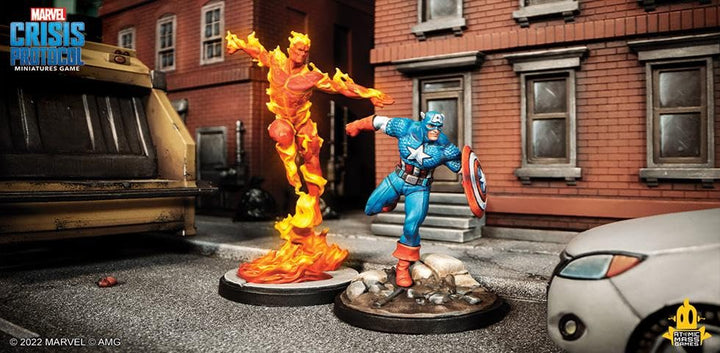 Marvel Crisis Protocol Captain America & The Original Human Torch