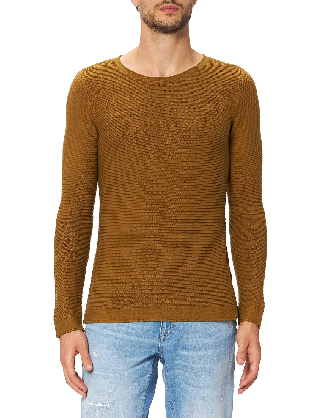 Tom Tailor Damen 1016350 Basic Strickpullover aus Bio-Baumwolle (1er Pack) M 11218 - Khaki Olive, M