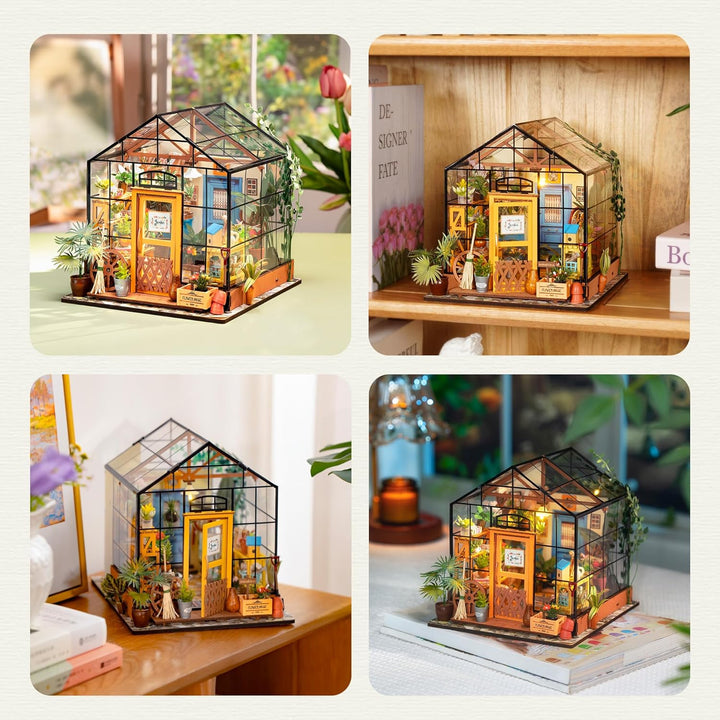 Rolife DIY Miniature House Miniatur Haus Bausatz Selber Bauen mit LED Licht Deko 3D Holzpuzzle Model