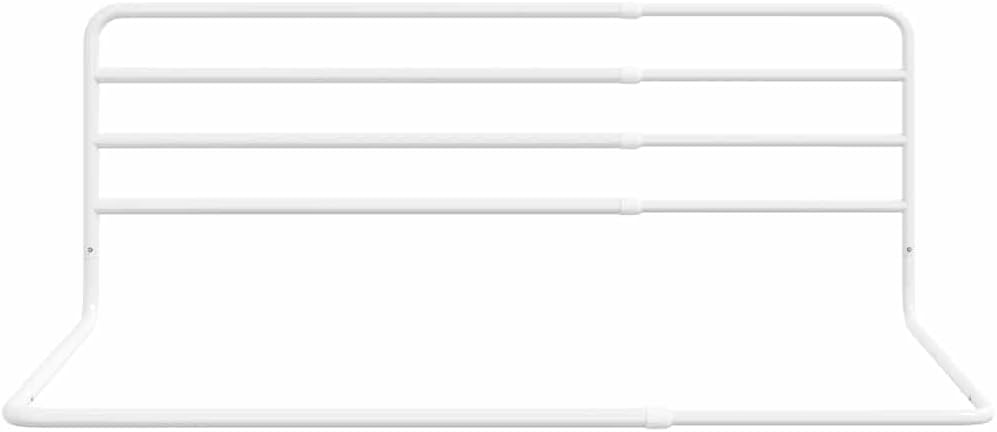 Kleinkind-Bettschutzgitter Weiss 76-137 cm verstellbar Eisen Sicherheit Netz atmungsaktiv geeignet f