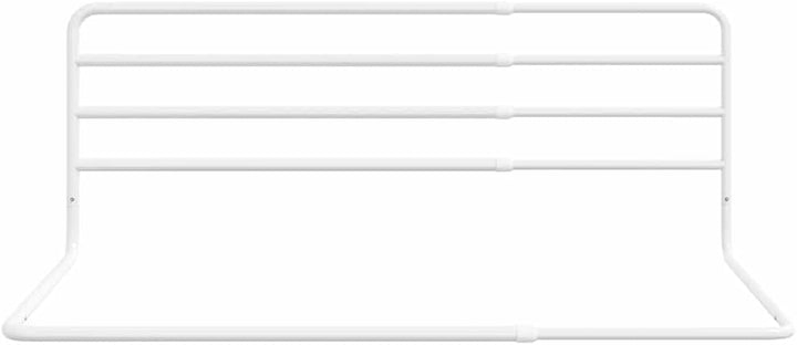 Kleinkind-Bettschutzgitter Weiss 76-137 cm verstellbar Eisen Sicherheit Netz atmungsaktiv geeignet f