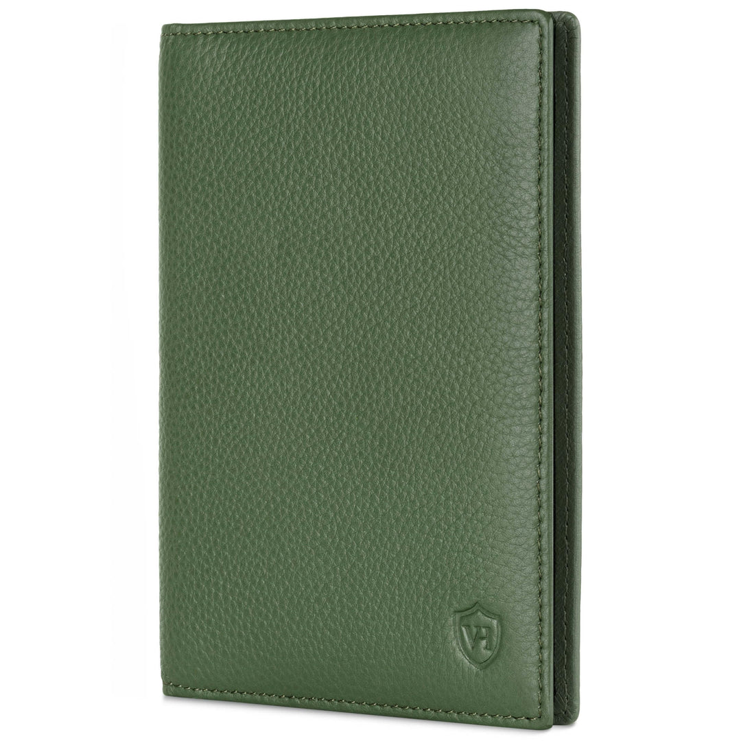 VON HEESEN® Reisepasshülle Leder Etui mit RFID-Schutz - Passhülle Passport Reisepass Mappe Hülle Org