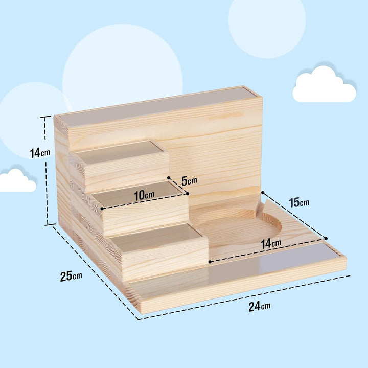Todeco Tonie-Regal für Toniebox Hörfiguren, Magnetische Aufbewahrung für 15-20 Tonie, Wandregal und