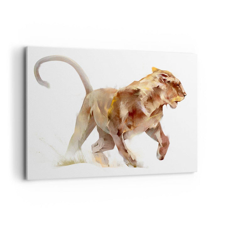 Bilder auf Leinwand 100x70cm Leinwandbild mit Rahmen Tier Abstraktion Gross Wanddeko Bild Schlafzimm