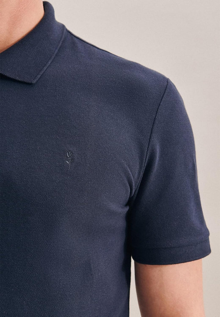 Seidensticker Herren Slim Fit-Poloshirt Kurzarm Polo Shirt S Dunkelblau, S Dunkelblau