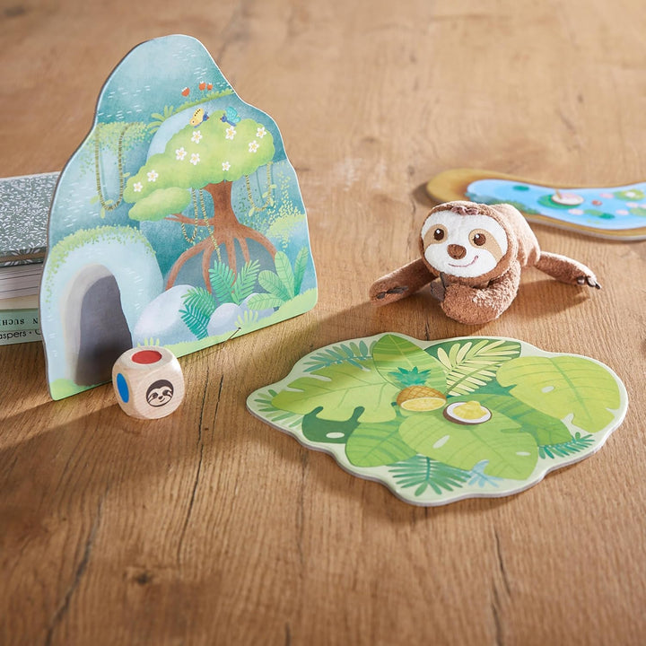 HABA Meine ersten Spiele – Faultier, komm mit! – Lustiges Bewegungsspiel ab 2 J. – Bring das Kuschel