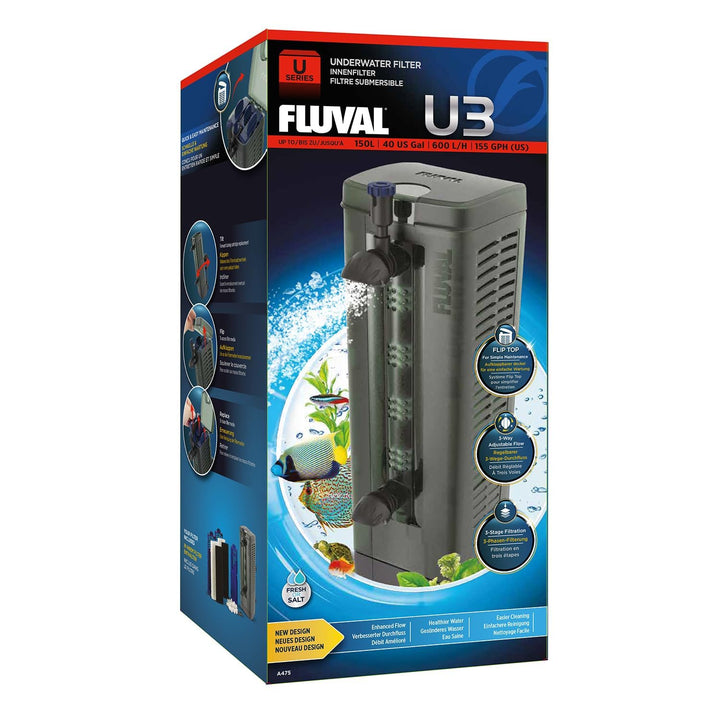 Fluval U3 Innenfilter, für Aquarien von 90 bis 150l, 6W