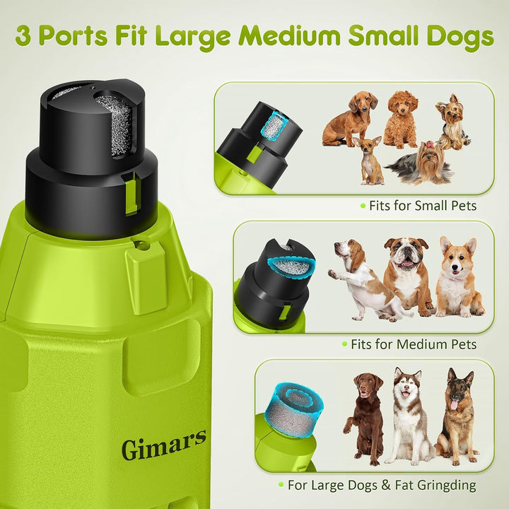 Gimars Krallenschleifer für Hunde 6-Gang Mit 2 LED-Licht, Superleise, 12000RPM Verstellbare Hunde Kr