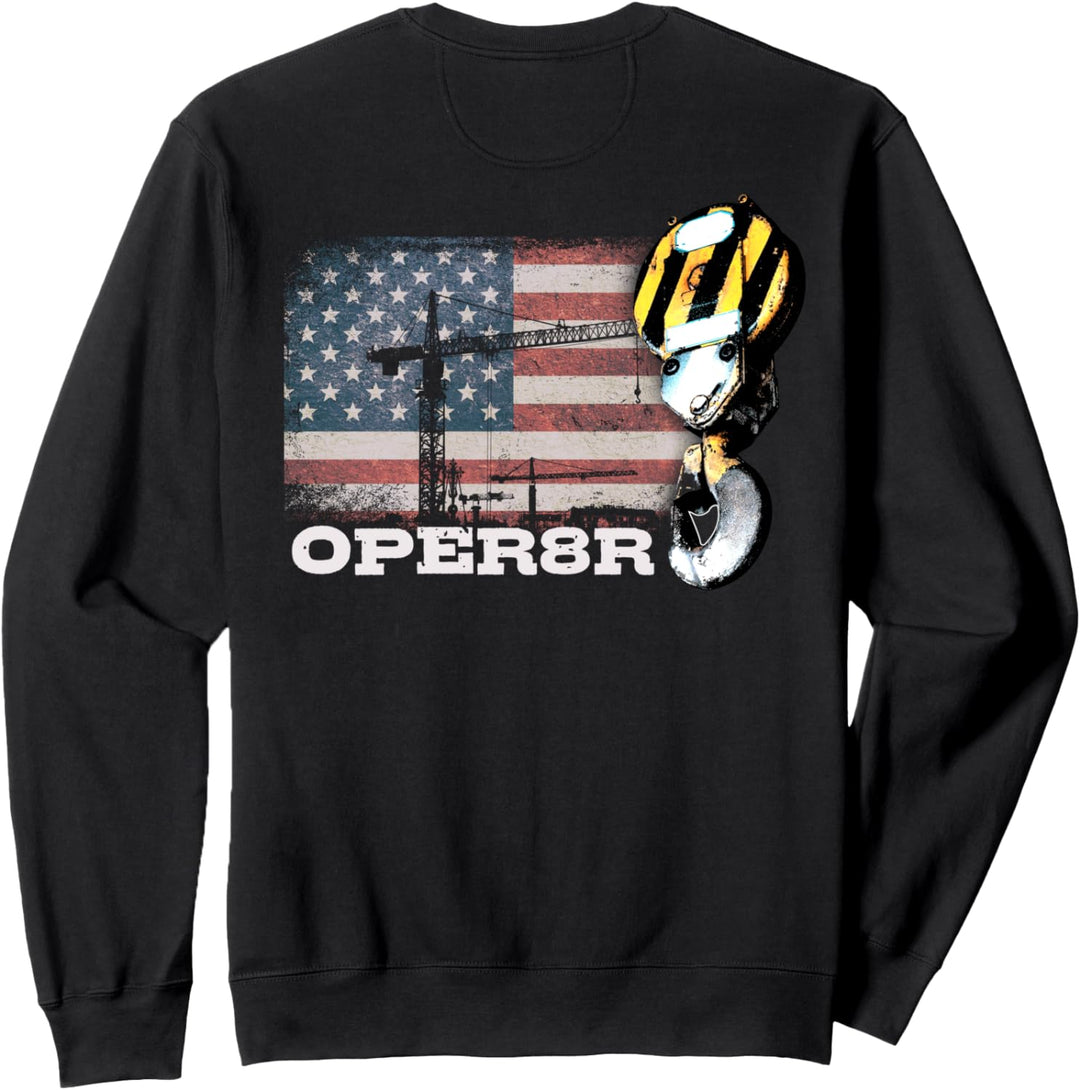 Kranführer Geschenke Design auf der Rückseite der Kleidung Sweatshirt