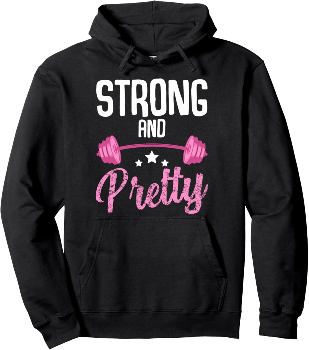 Fitnessstudio Gewichte heben Frauen Workout Strong & Pretty Pullover Hoodie