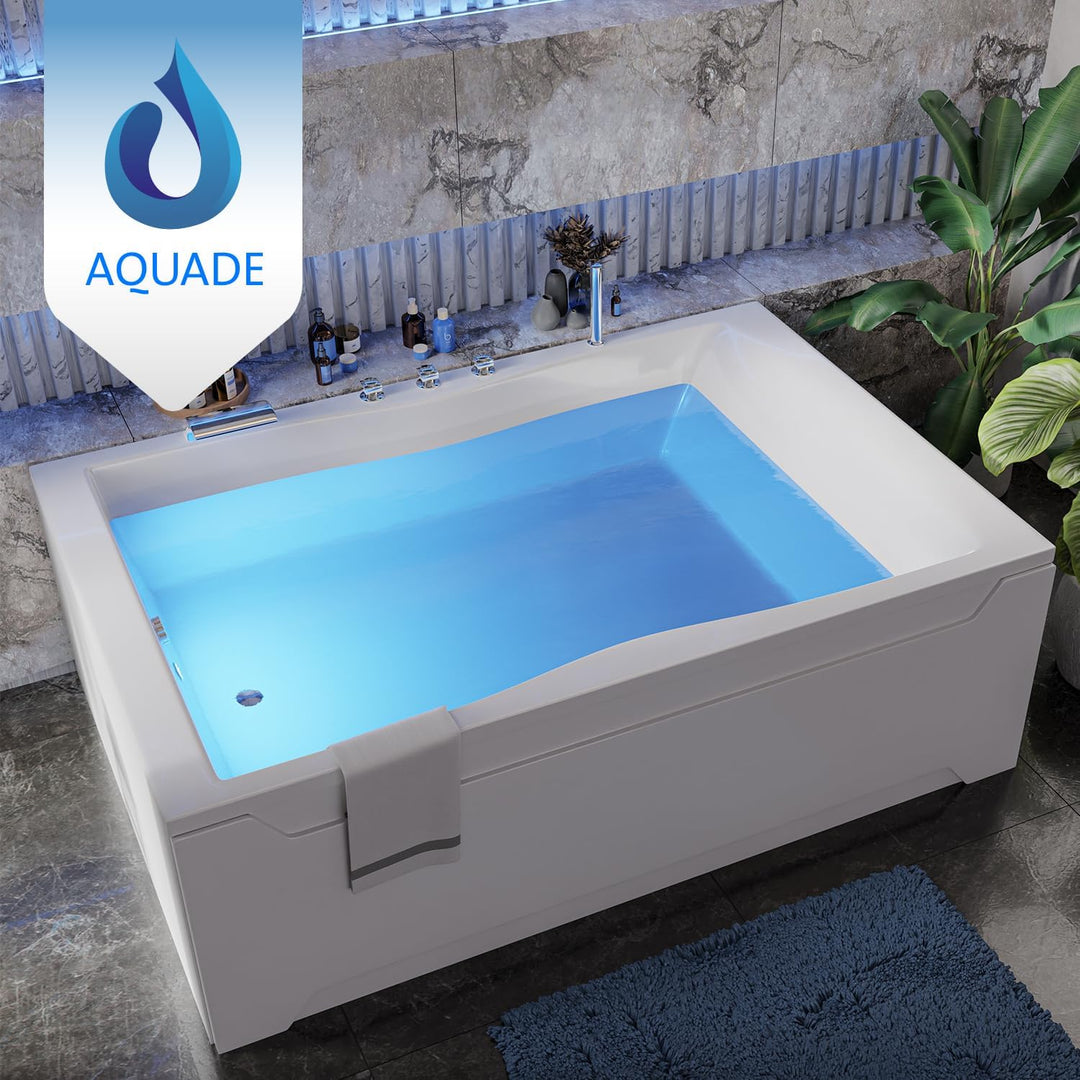 AQUADE Niederdruck Armatur Bad - Wasserhahn Badewanne - Badarmatur Waschbecken - Bad Set - Badewanne