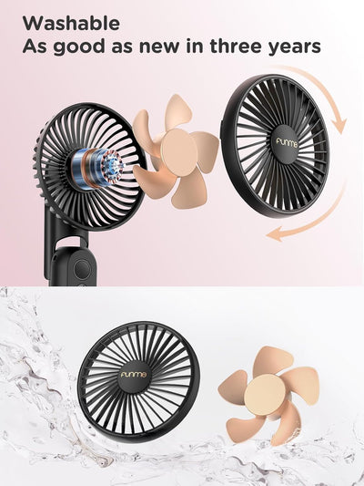 HandHeld Fan, 5000 Batterie Power Bank mit Exquisite Geschenkbox, 3 IN 1 Handventilator Taschenlampe