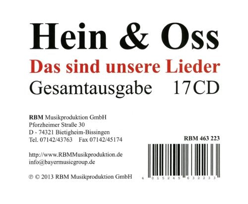 Hein & Oss - Das sind unsere Lieder (Gesamtausgabe), Audio-CD