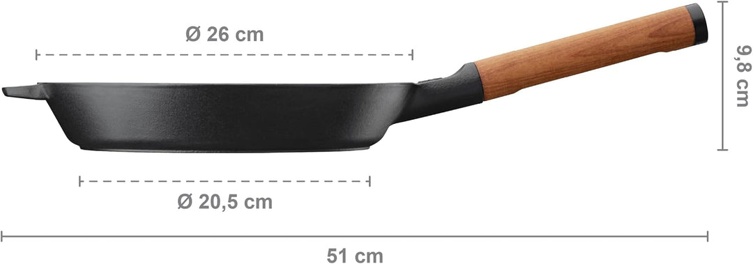 Sarten hierro fundido, 26cm