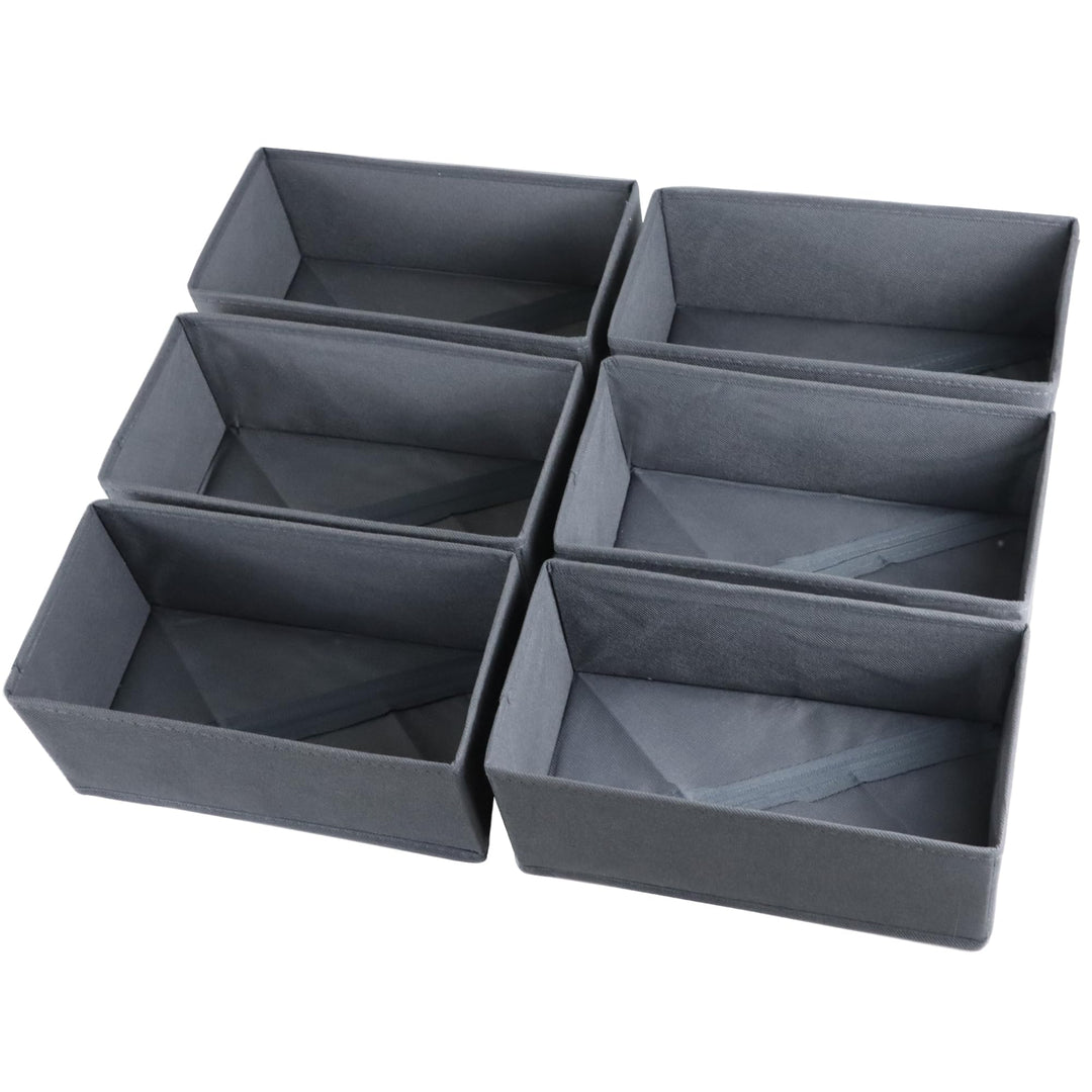 Lucoridy 6 Stück Kleiderschrank Organizer Schubladen Ordnungssystem Faltbare Stoff Aufbewahrungsbox