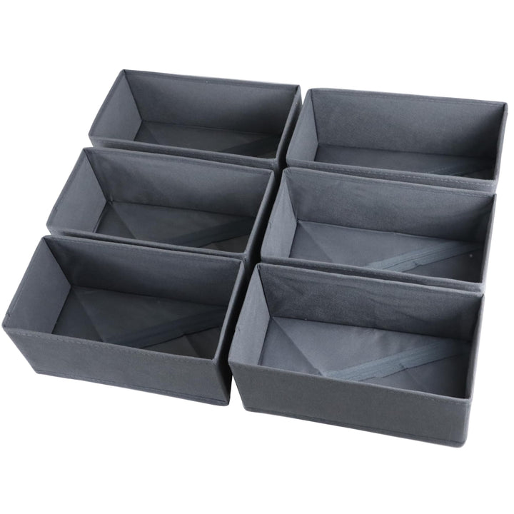 Lucoridy 6 Stück Kleiderschrank Organizer Schubladen Ordnungssystem Faltbare Stoff Aufbewahrungsbox