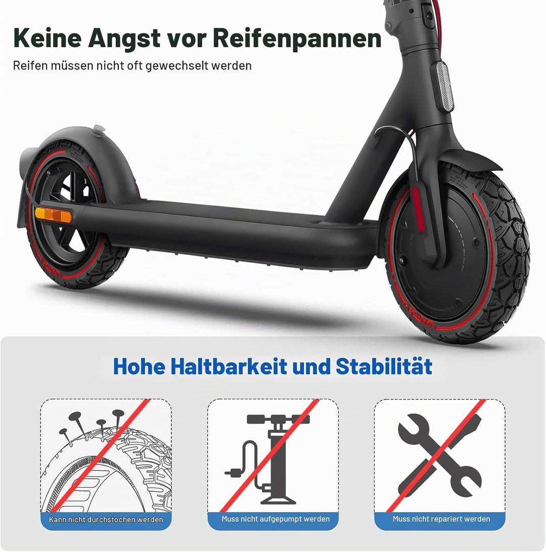 60/70-7.0 Reifen Offroad für Xiaomi 4 Pro Vollgummireifen E-Scooter (1. Gen), Abriebfeste &amp; Pannensi