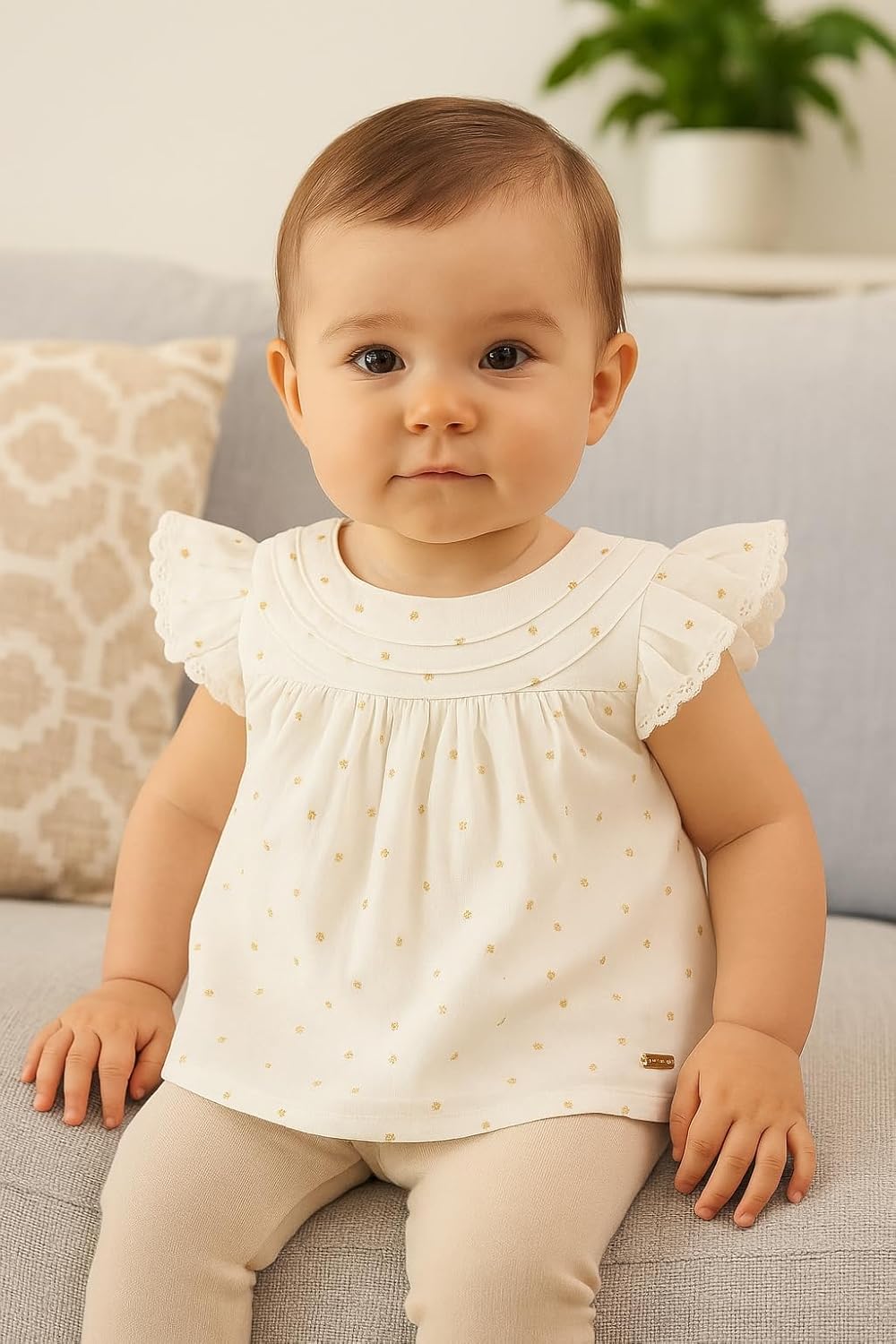 Mayoral Baby-T-Shirt, T-Shirt für Mädchen und Jungen, 6-24 Monate, Kurzarm, Rosa und Gelb, Baumwolle