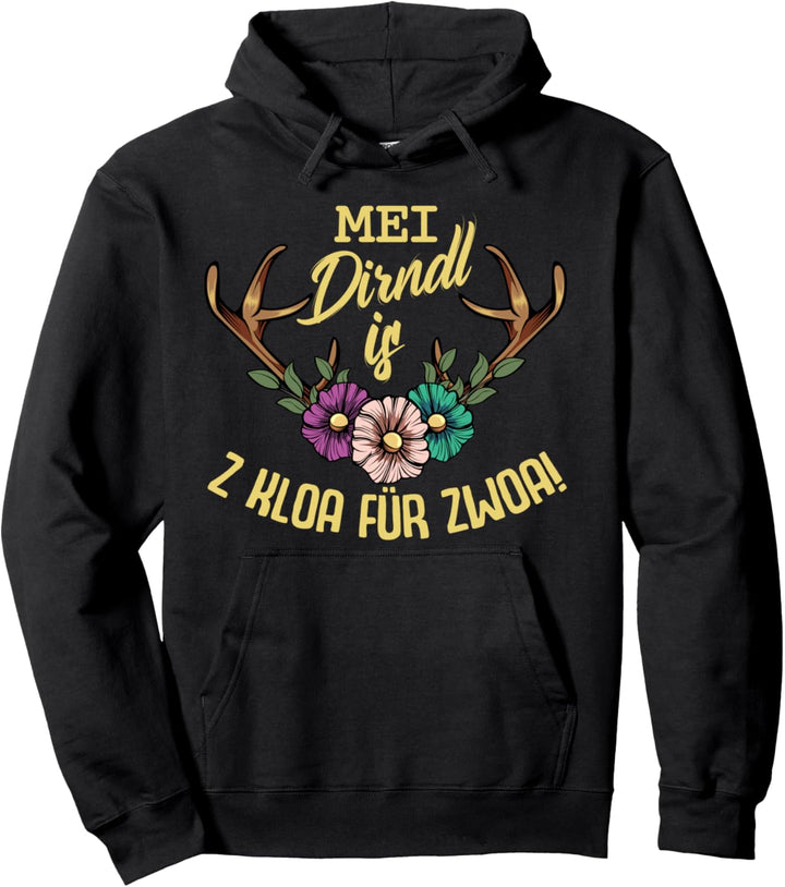 Mei Dirndl Is z Kloa Für Zwoa Schwangere Oktoberfest Mutter Pullover Hoodie