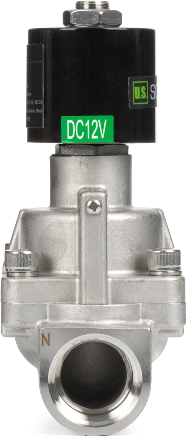 U.S. Solid 1 Zoll Hochdruck Magnetventil – 160 bar, Edelstahl, 12V DC, Hochtemperaturbeständig (-60
