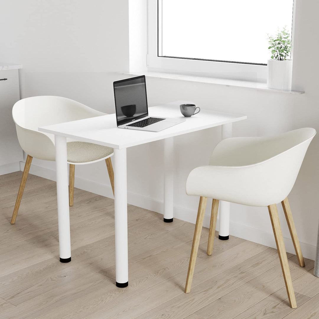 AKKE 60x40 | Esszimmertisch - Esstisch - Tisch mit weissen Beinen - Küchentisch - Bürotisch | Weiss