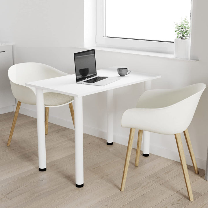 AKKE 60x40 | Esszimmertisch - Esstisch - Tisch mit weissen Beinen - Küchentisch - Bürotisch | Weiss