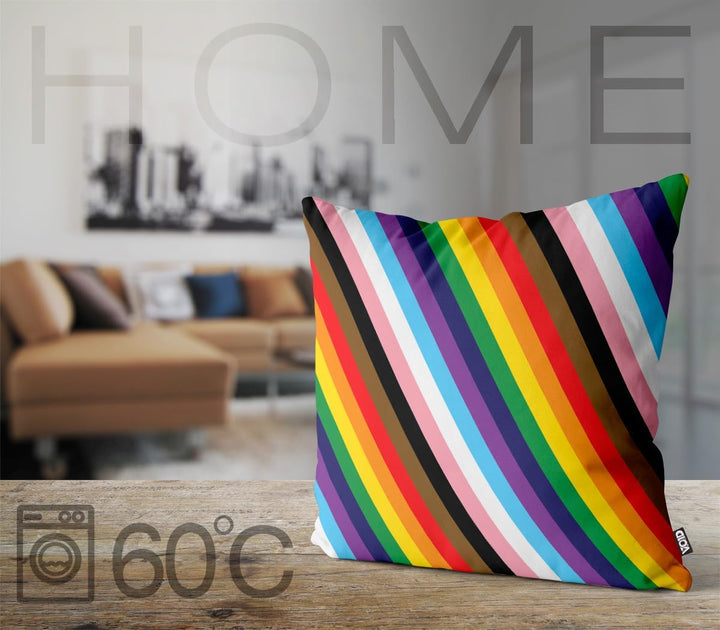 VOID Pride Stripes Streifen Kissenbezug Kissenhülle Polyester wasserfest Outdoor Indoor, Kissen Grös