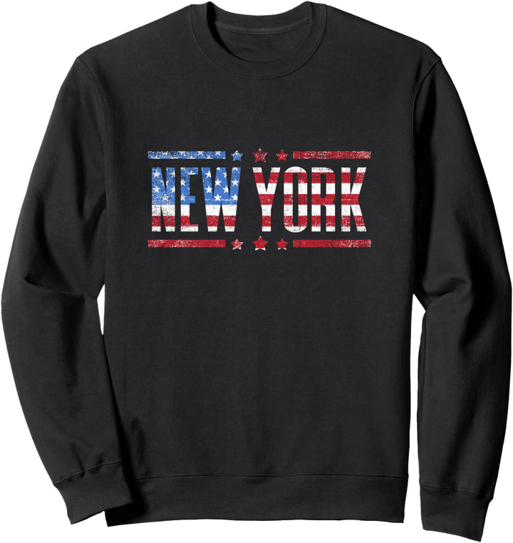 New York mit der Flagge der USA Sweatshirt