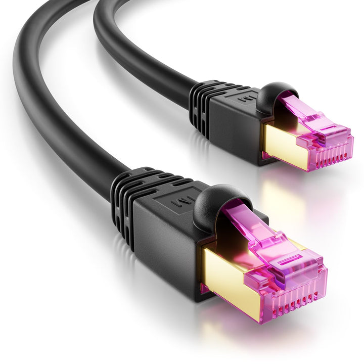 deleyCON 20m CAT7 Outdoor Netzwerkkabel für Aussenbereich (10 Gbit/s, 600 MHz, S/FTP Schirmung, Kupf