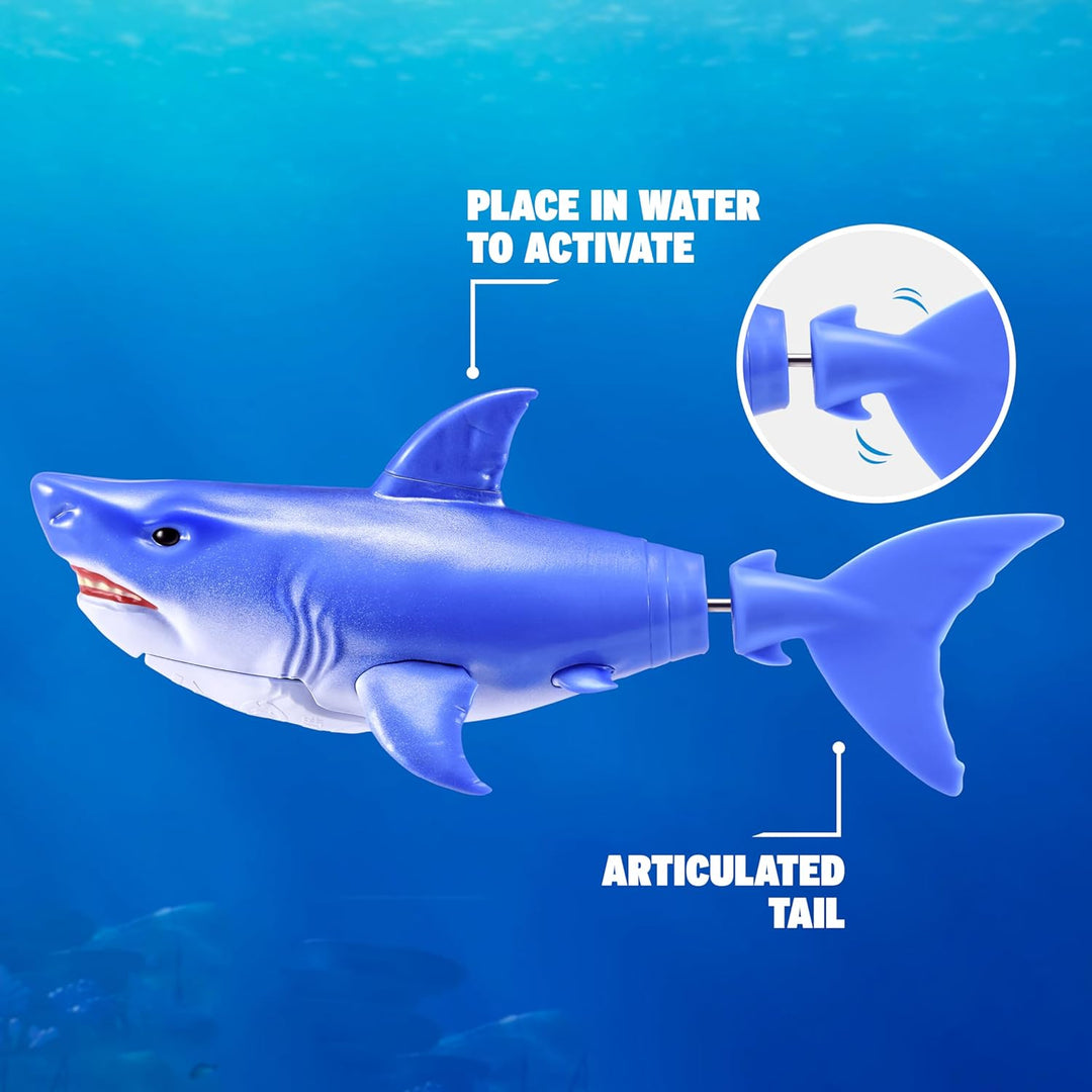 Robo Alive Wasseraktivierter Hai 2er-Pack (Blau) von ZURU – Realistisches schwimmendes Roboter-Bades