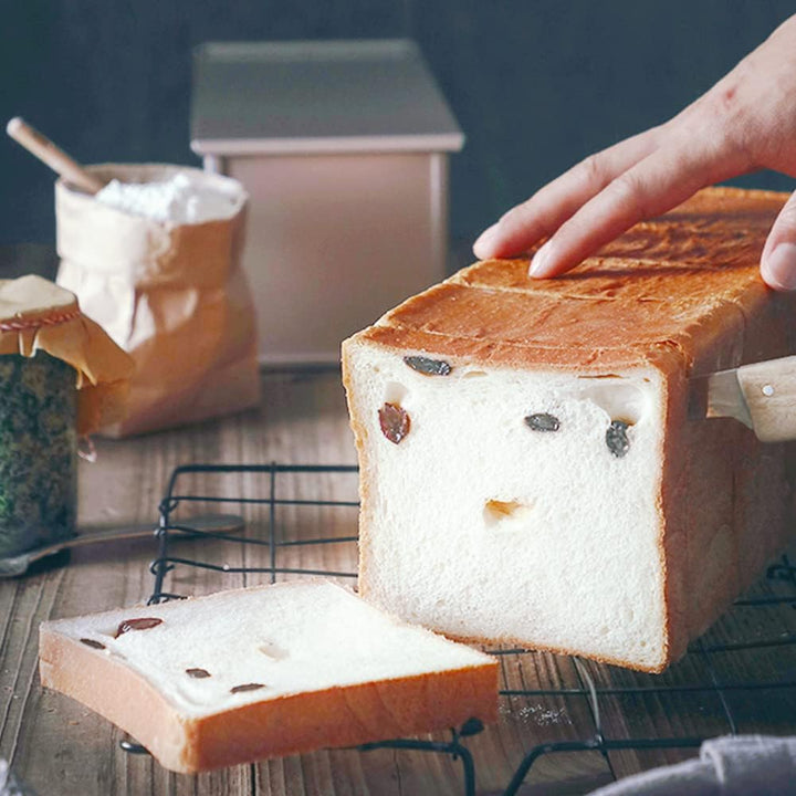 CANDeal Für 1200g Teig Toast Brot Backform Gebäck Kuchen Brotbackform Mold Backform mit Deckel, 1200