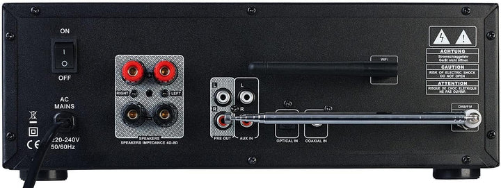 VR-Radio HiFi Anlage: Micro-Stereoanlage: Webradio, DAB+, CD, Bluetooth, App, 300 W, schwarz (Kompak