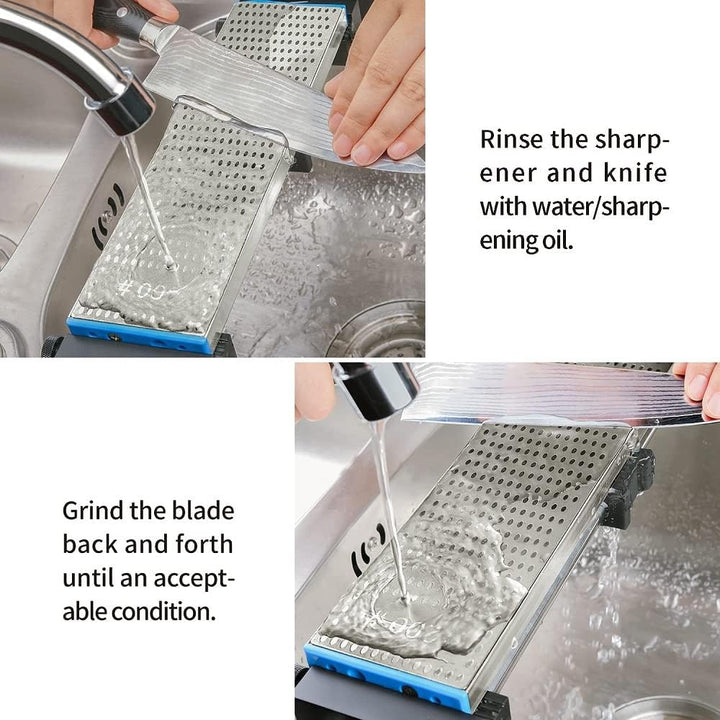 QZATACAEN Diamond Flattening Stone Lapping Plate Double Sided (400 & 1200) Grit Diamond Sharpening P