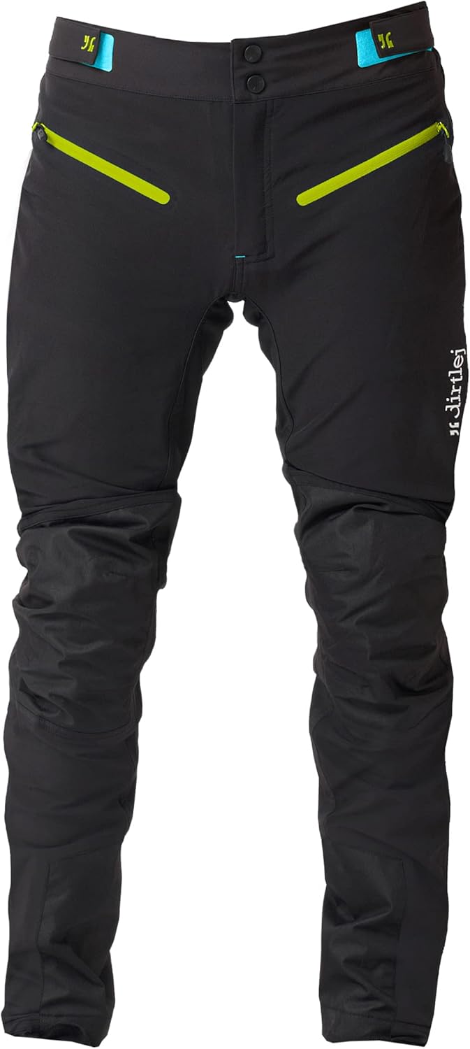 dirtlej trailscout Waterproof Long Black/Lime, MTB Fahrradhose lang Unisex XS Black / Lime, XS Black