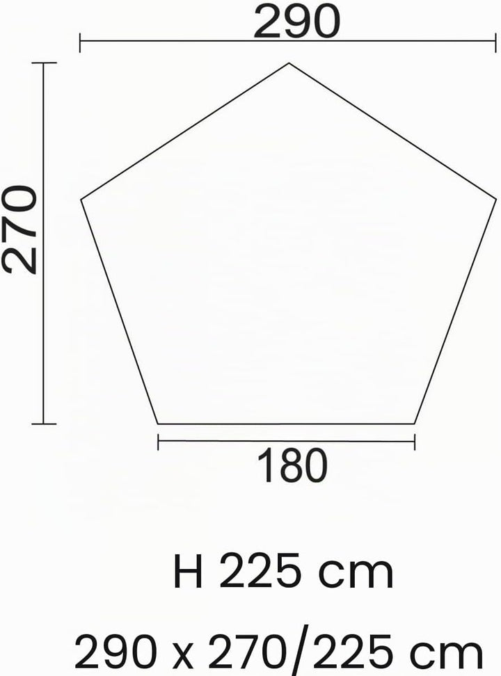 Indianer Zelt, "Tipi", oliv, Mittelmast, Grösse 290 x 270 x 225
