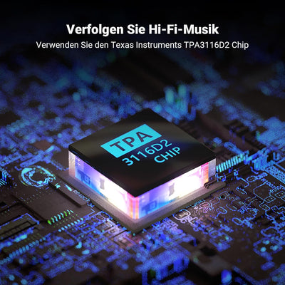 Fosi Audio V1.0G 2-Kanal-Stereo-Audio-Class-D-Verstärker Mini-Hi-Fi-Profi-Digital-Verstärker für Hei