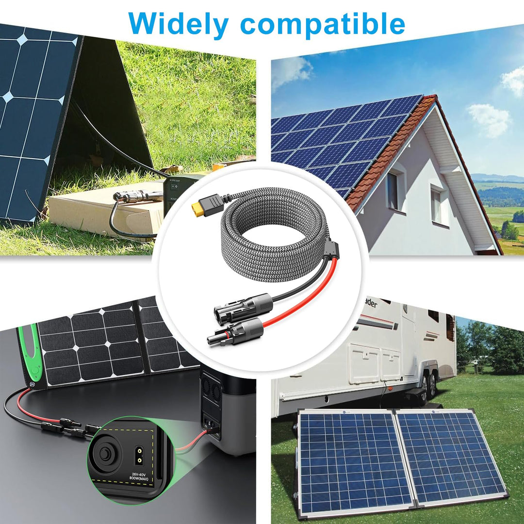 KFD XT60 Stecker Verlängerungskabel Extension Solarkabel für Ecoflow Delta 2 Pro Max River Adapter P