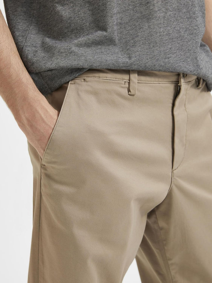 SELECTED HOMME Male Chino 196 Straight Flex 28W / 32L Greige, 28W / 32L Greige