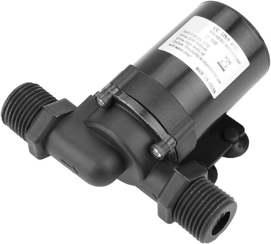 Oumefar 12V DC Solar Hochtemperatur-Wasserpumpe Geräuscharme bürstenlose Tauchpumpe Leckfreie Umwälz