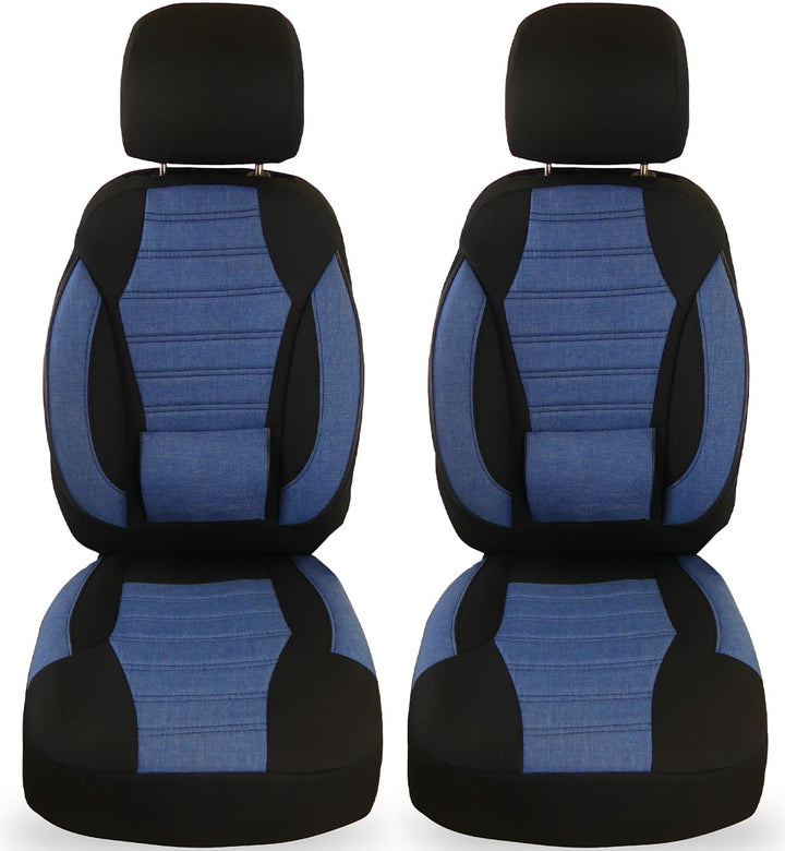 BREMER SITZBEZÜGE Mass Sitzbezüge Schonbezüge für Skoda Fabia 2 KT106 KT106 - Schwarz/Blau Fabia 2,