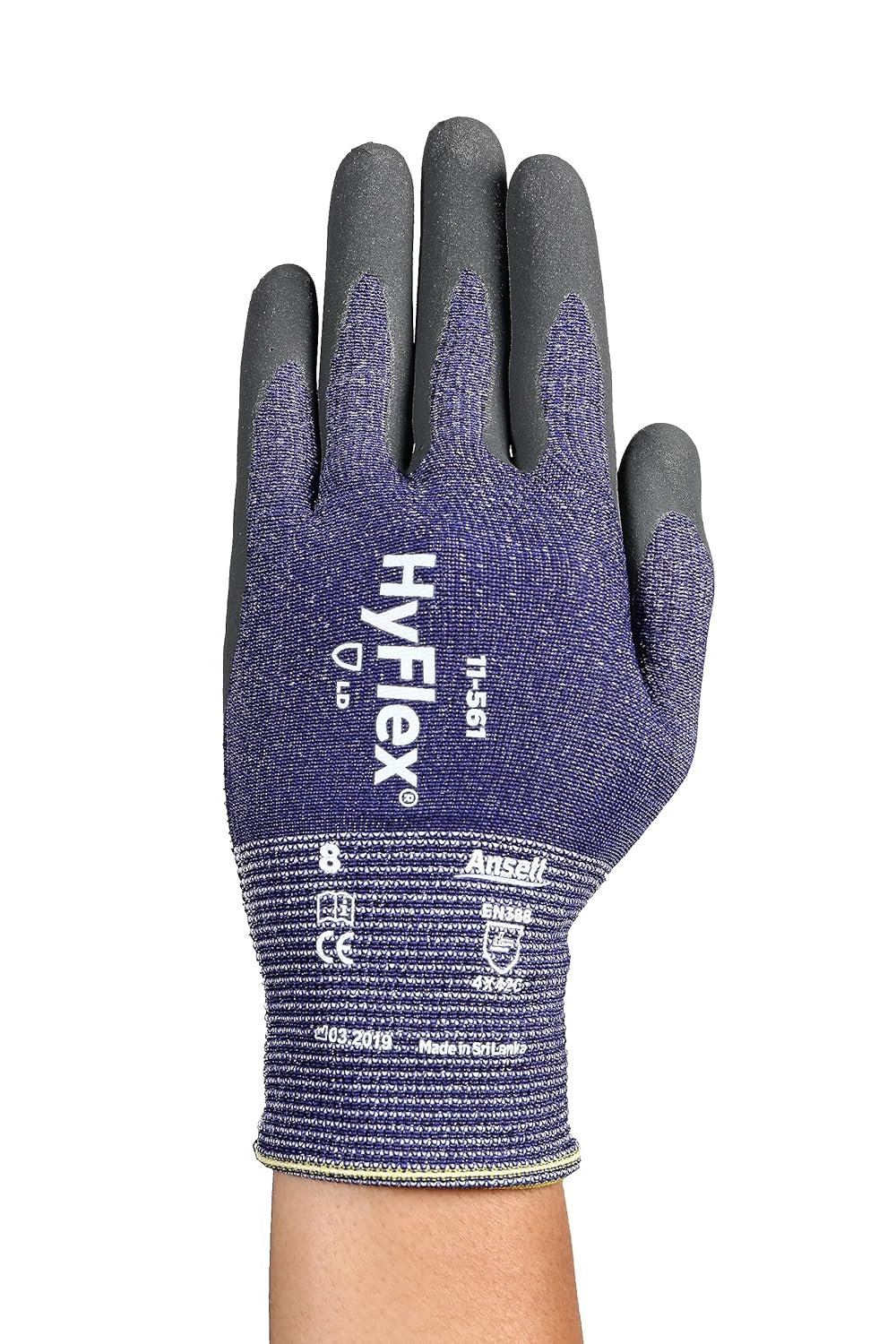 Ansell HyFlex 11-561 Schnittschutz-Handschuhe, Atmungsaktive Nitril-beschichtung, Höchste Weiterreis