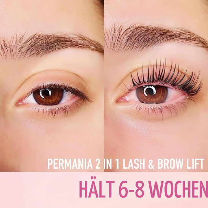 PERMANIA Wimpernlifting Set, Sanfte Formulierung Lash Lifting Set, DIY Wimpern Lifting und Augenbrau