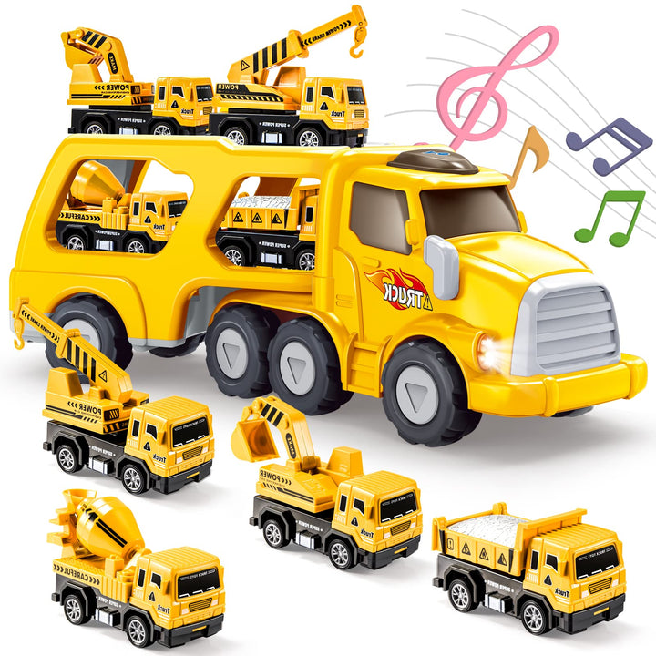 Kinderspielzeug ab 2 3 4 5 6 Jahre, LKW Spielzeug ab 2-6 Jahre Geschenk Junge 2-6 Jahre Baustellenfa