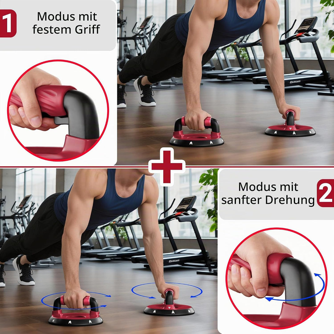 360° Verstellbare Liegestützgriffe - Oberkörper Trainingsgerät für Brust, Rücken, Schultern, Bizeps