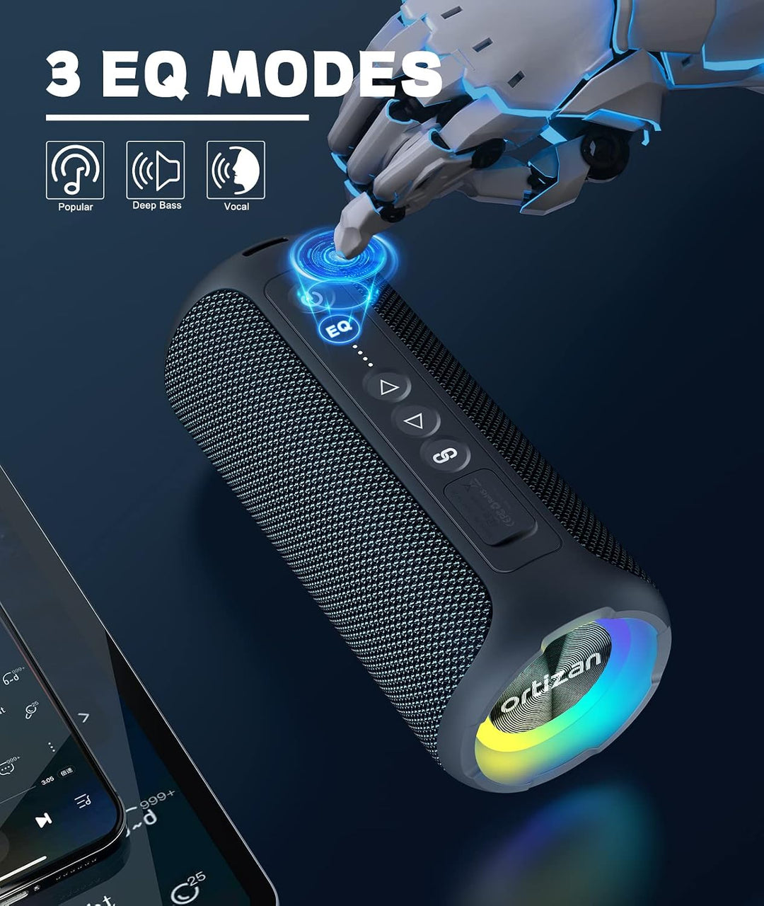 Ortizan Bluetooth Lautsprecher Navy, Navy