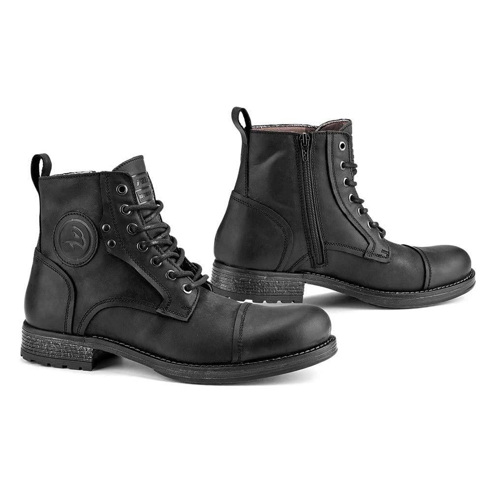 Falco Herren Motorradsc Motorradstiefel 42 EU Schwarz, 42 EU Schwarz